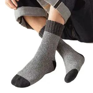 남자 겨울 중목양말 2개 도톰 방한 두꺼운 발목양말 학생양말 무지양말