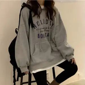 LK-T015 가을후드티셔츠 루즈핏 간절기상의 레터링 후드티셔츠