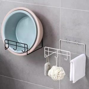 라포식 2/10PCS 방수 접착 후크 14cm  6cm 욕실 용 선반 스티커 주방 벽 랙 부착 나사 스토리지