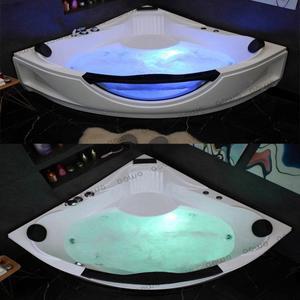 라포식 스파 욕조 2인용 삼각형 모양 코너 자쿠지 온수 휴대용 하이드로 59인치 호텔용 펌프 플런지