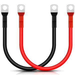 2/4AWG 30/50CM 배터리 인버터 케이블 세트(터미널 포함) 연선 구리 코드 태양광 연결선(러그