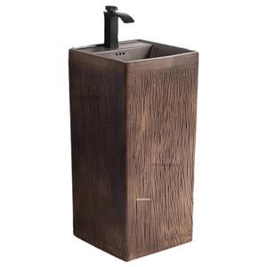 라포식 유럽풍 레트로 욕실 세면대 야외 파티오 발코니 중국식 액세서리 바닥 설치형 세라믹 받침대