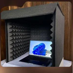 간이 방음 이동식 부스 그레이 1인 소형 소음 촬영 가정용 판매