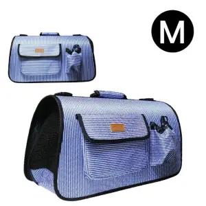 천국 블루 M 줄무늬 피플펫 강아지 이동가방 스포츠 (WFJ7VGQ)