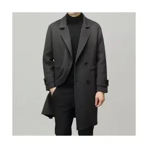 남자정장재킷 양털 코트 가을 겨울 하프 정장 넥 더블 슬림핏 캐주얼 기모 양면 원템4