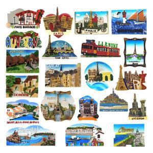 유럽 프랑스 리옹 파리 아비뇽 사르랏 등 수지 3D 냉장고 자석 관광 기념품 스티커