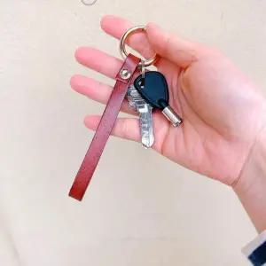 고급 소가죽 자동차 스트랩 열쇠고리 WFFRBQ7