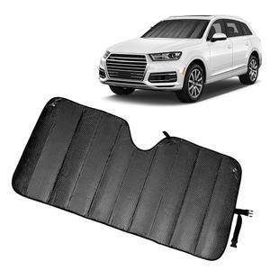 핀플로 자동차 앞유리 57 선쉐이드 시원한 접이식 햇볕 트럭용 범용 차량의 차단 자외선 27 패널 유지 블랙