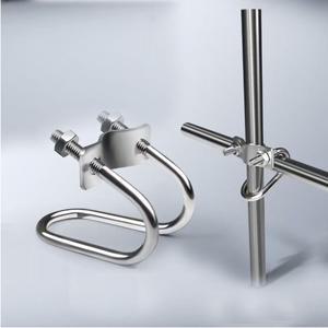 1피스 M6M8 304 및 아연 도금 크로스 파이프 클램프 U 자형 튜브 볼트 스틸 커넥터 비계 고정