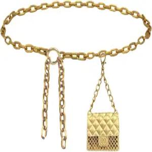 여성용 BEMYLV 골드 지갑 벨트 패션 패니 팩 드레스 청바지용 미니 체인 가방