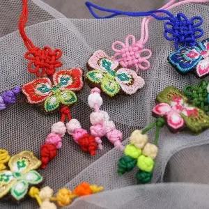 고품질 자수 매듭 노리개 나비 매듭고리 명절 한복 장식 (WFK9FRT)