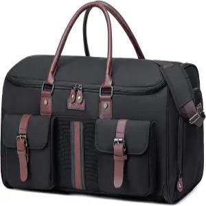 여행용 의류 가방을 휴대하세요 남성 여성 컨버터블 더플백 - 신발 수납 공간 걸이형 여행 가방 1개 중 2개