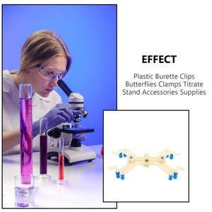 타이트레이션 클램프 클립 학교 실험실 고정 액세서리 더블 뷰렛 조절 가능
