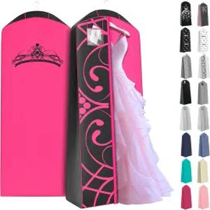 당신의 가방 웨딩원피스 의류 - 여행 옷걸이 또는 보관용 원피스용 72인치 퍼프 신부 가운 커버용 20인치