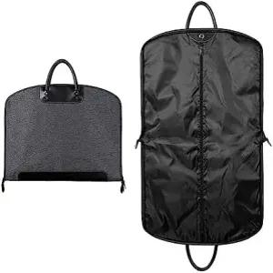 방수 방진 옥스포드 천 두꺼운 지퍼 수트 캐리어 접이식 의류 가방 출장용 손잡이 포함 100 x 60 cm 네이비