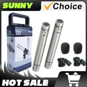 C02 한 쌍의 콘덴서 소형 다이어프램 서스펜션 연필 충격 방지 클립 마이크 피아노  레코드 c02 악기