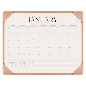 [미국배송] 2026-2027년 간소화된 탁상용 달력 2026년 1월부터 2027년 6월까지의 매트 패드 14 X 11 인치 홈 오피스 및 학교용 블롯터 이지 플래닝 살구