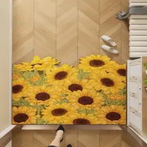 해바라기 발매트 현관 바닥 코일 입구 주방 인테리어