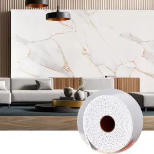 카사로 필 앤 스틱 백스플래시 벽 타일 금색 줄무늬가 있는 1피스 비닐 대리석 흰색 두꺼운 벽지 주방