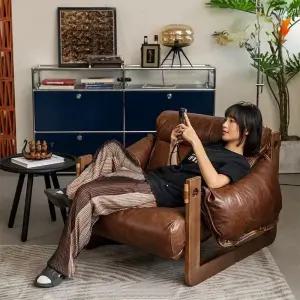 빈티지 라운지체어 1인용 휴식의자 안락 카페 인테리어