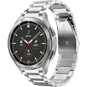 KOREDA 노 갭 메탈 밴드 갤럭시 워치 7 FE 4 5 6 40mm 44mm / 클래식 43mm 47mm 프로 45mm 42mm 46mm, 솔리드 비즈니스 스테인리스 스틸 남성용 스트랩 실버