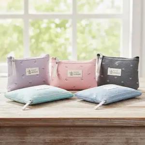 플라워 패브릭 파우치 수납 소품 정리 꽃무늬 천가방 (WFKALAA)