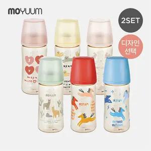 [모윰] 3세대 PPSU 노꼭지 올인원 젖병 270ml 2팩 - 디자인선택