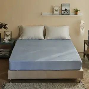 [르헤브] 클로젯 고밀도 피치스킨 홑겹 매트리스 커버 슈퍼싱글