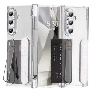 갤럭시Z 폴드7 폴드6 빌트인 코어 카드 터치펜 수납 올인원 케이스 힌지보호 5in1 스탠딩 거치 스트랩 밴드 그립 커버 강화유리