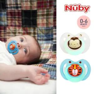 동물친구 야광 노리개젖꼭지(원숭이호랑이)(0~6개월)