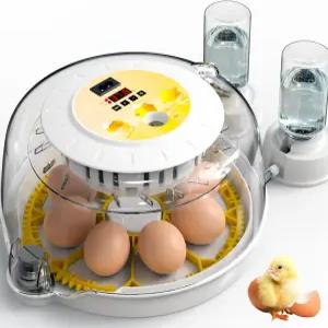 자동 터너를 사용한 부화용 달걀 인큐베이터 닭 오리 메추라기 초보자를 위한 스마트 부화기 8개 를