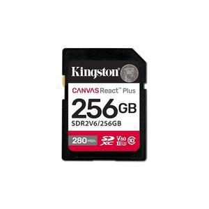 킹스턴 256GB 캔버스 리액트 플러스 SD 카드 최대 280MB /s 고성능 사진 클래스 10 UHS-II U3 V60 SDR2V6