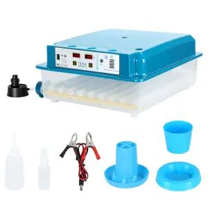 부화 알을 위한 인큐베이터 자동 터너가 장착된 64개의 알 디지털 온도 및 습도 제어 닭 오리 거위 새