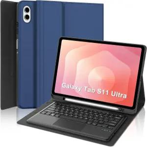 삼성 갤럭시 탭 S11 울트라 키보드 케이스 14.6인치 2025 터치 키보드가 있는 마그네틱 탈착식 무선 폴리오