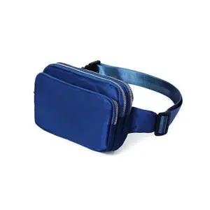 남자 무지 심플 단체 가방 힙색 크로스백 네이비