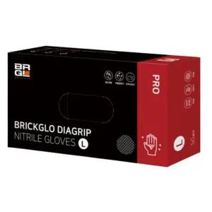 브릭글로 다이아그립 프로 두꺼운 니트릴 장갑 50매 L