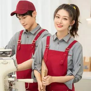 고급형 방수 캔버스앞치마 카페 앞치마 인쇄가능 rpE5+7fUZ