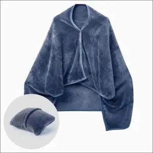 무릎담요 쿠션 겸용 똑딱이 캠핑 극세사 블랭킷 사무실 (WFKBSPE)