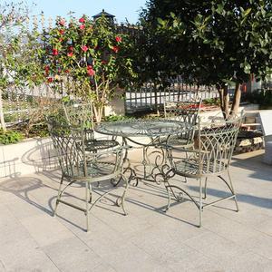 야외 정원 주물테이블 나무 카페 사각 철재 파드 장미세트 방수 테이블 우드 헤이 의자