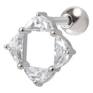 [미니아트]스퀘어 큐빅 써지컬 스틸 패션 피어싱