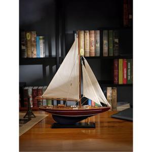 요트 선박 우드 피규어 모형배 목범선 D형 33x6x34cm 사무실