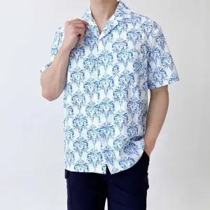 [하프클럽/]에스닉 여름 바캉스 반팔 셔츠 남방 비치웨어 휴양지