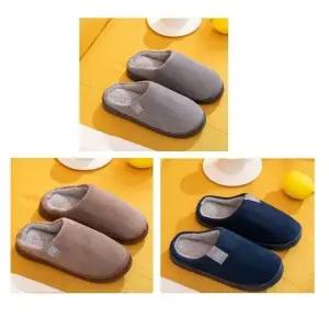 좋은 품질 캐주얼 사무실 실내화 겨울 남성 여성 털슬리퍼 거실화