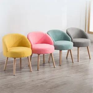 [하프클럽/오에이데스크]인테리어의자 쿠션 등받이 화장대 체어 패브릭 카페 소파