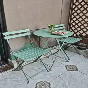 철제 야외 테이블 펜션 접이식 원형 발코니 탁자