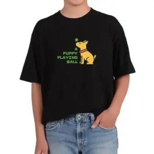 오버핏반팔티 강아지 퍼피 볼 공놀이 DOG 다양한색상 전사이즈 (WFKC6UF)