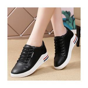 여성 키높이 스니커즈 통굽7cm 캐주얼 슈즈 소가죽 신발 발편한 운동화 워킹화 굽높은 9038