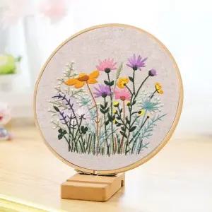 고품질 DIY 프랑스자수 패키지(야생화) 공예 자수도안 자수틀 (WFKDVQ7)