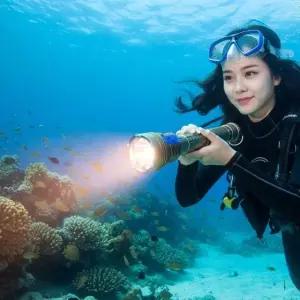 N1284 스쿠바 잠수랜턴 9LED 풀세트 (WFKDFAW)