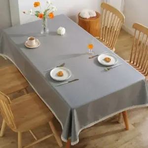 고품질 프랑즈 사각 방수 테이블 식탁보(140x220cm) (그레이) (WFKDVXS)